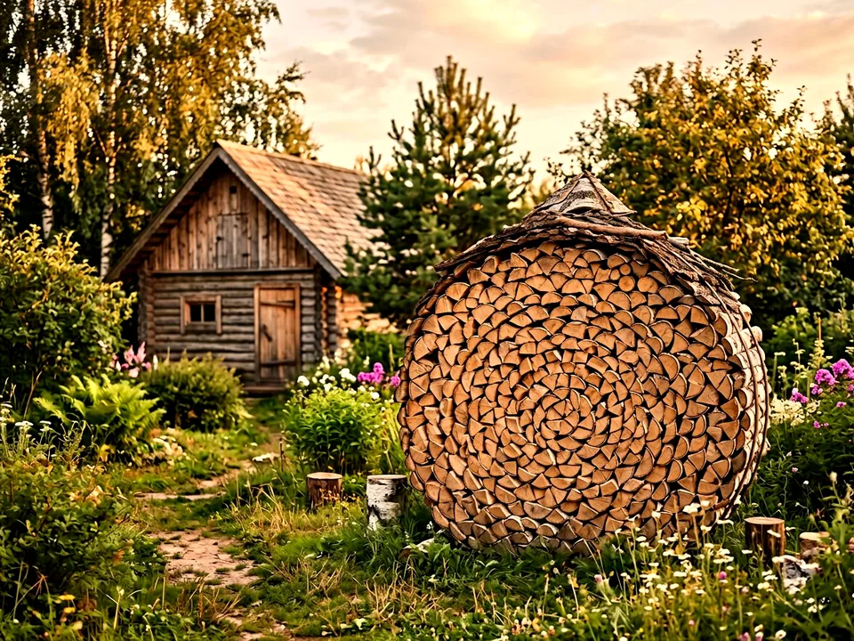 Дуб + укладка в дровник, Нахабино, улица Лесная, 22Б